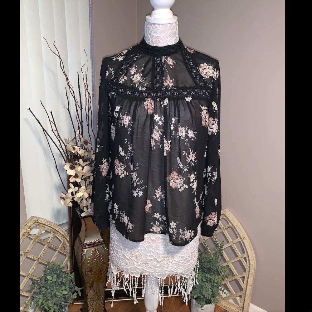 Lucky Brand Sheer Blouse